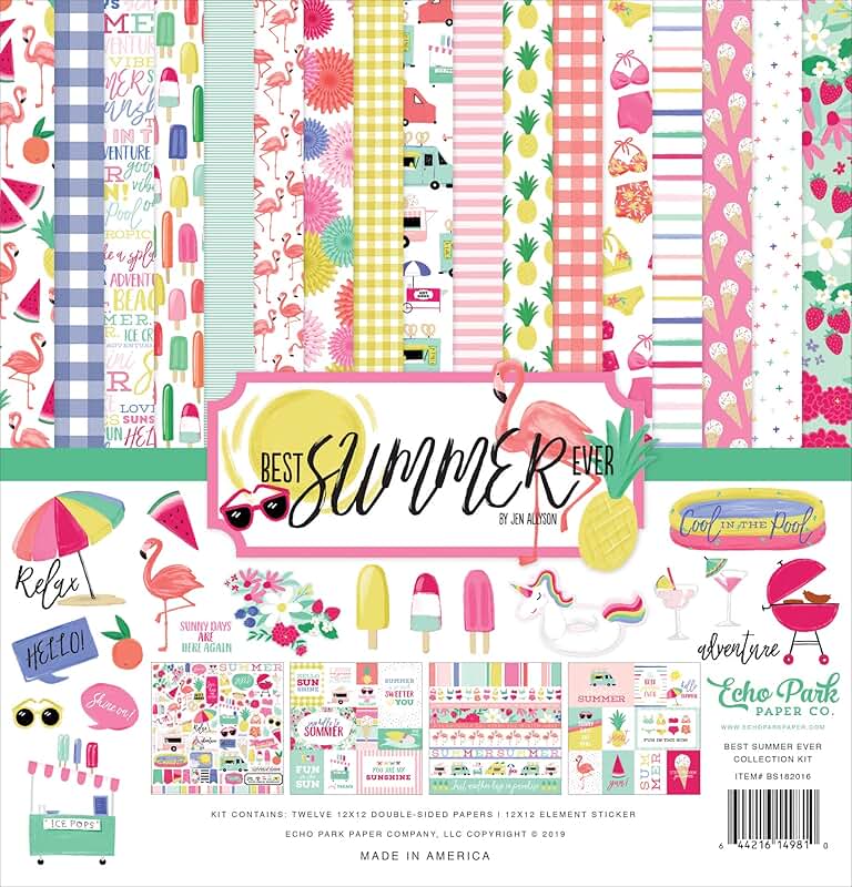 Best Summer Ever Collection Kit with colorful paper