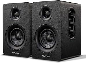 3-inch Bluetooth 5.0 Bookshelf Speakers, 60W, Black