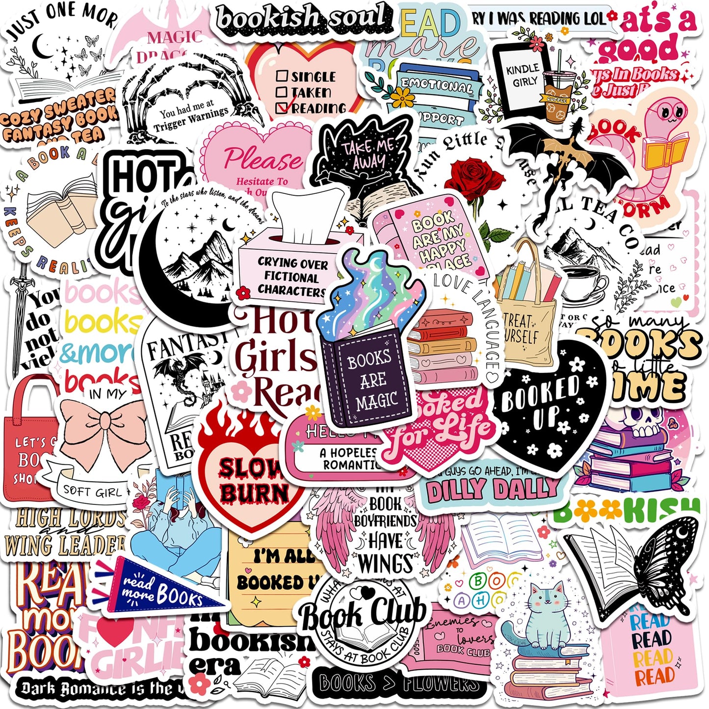 55 Bookish Stickers for Books and Journals