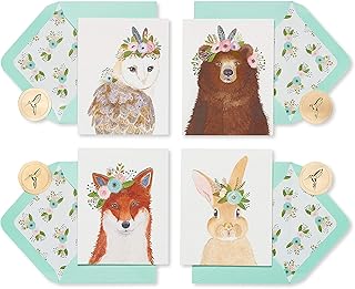 Woodland Animal Blank Cards with Envelopes, 20 Count