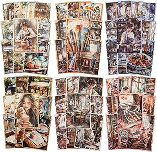 Vintage-themed scrapbook paper for journaling and collage