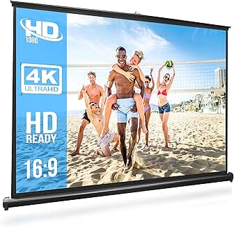 Portable 50-Inch Fold-Out Projector Screen for Home and Events