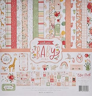 Welcome Baby Girl Collection Kit, 12x12 Paper