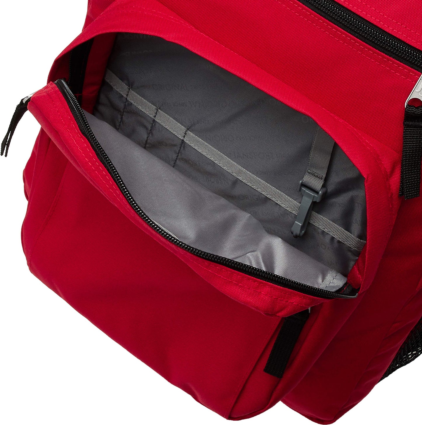 Big Student Backpack - School, Travel, or Work Bookbag with 15-Inch Laptop Compartment, Red Tape