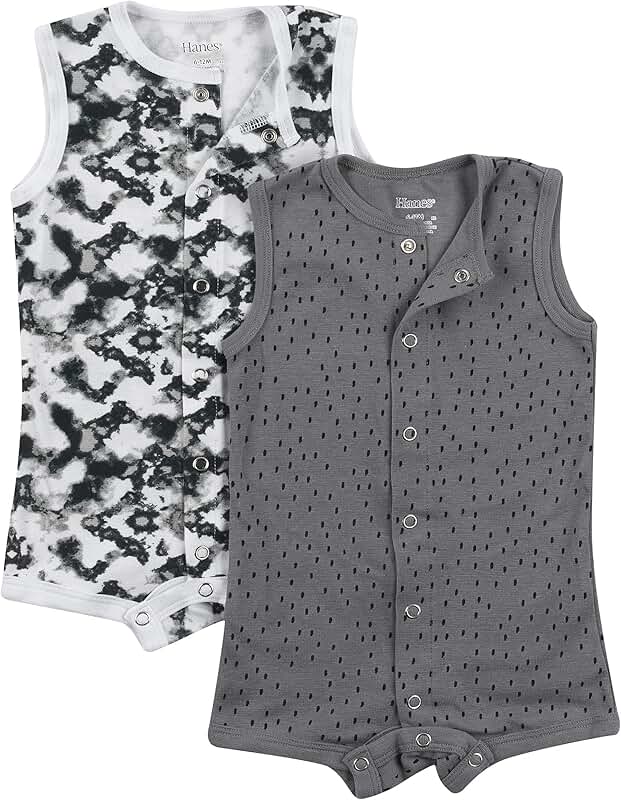 Unisex Baby Sleeveless Rompers Pack of Two