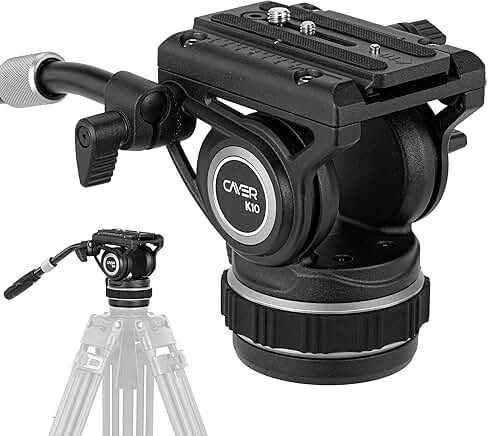 Heavy Duty Video Fluid Head with 75mm Flat Base