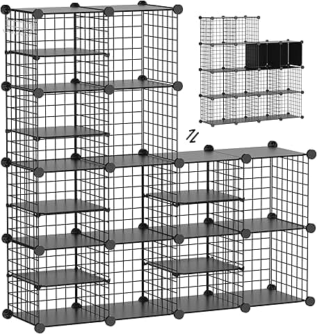Wire Cube Storage Organizer with 14 Cubes
