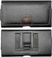Leather cellphone holster for iPhone, Galaxy, Nokia, TCL, and more