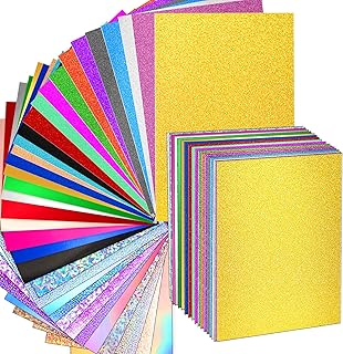 120 Sheets Glitter Metallic Cardstock, 8.5" x 11" 250gsm