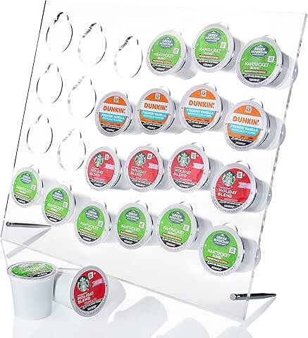 Acrylic K Cup Holder for Counter, 24-Pod Organizer