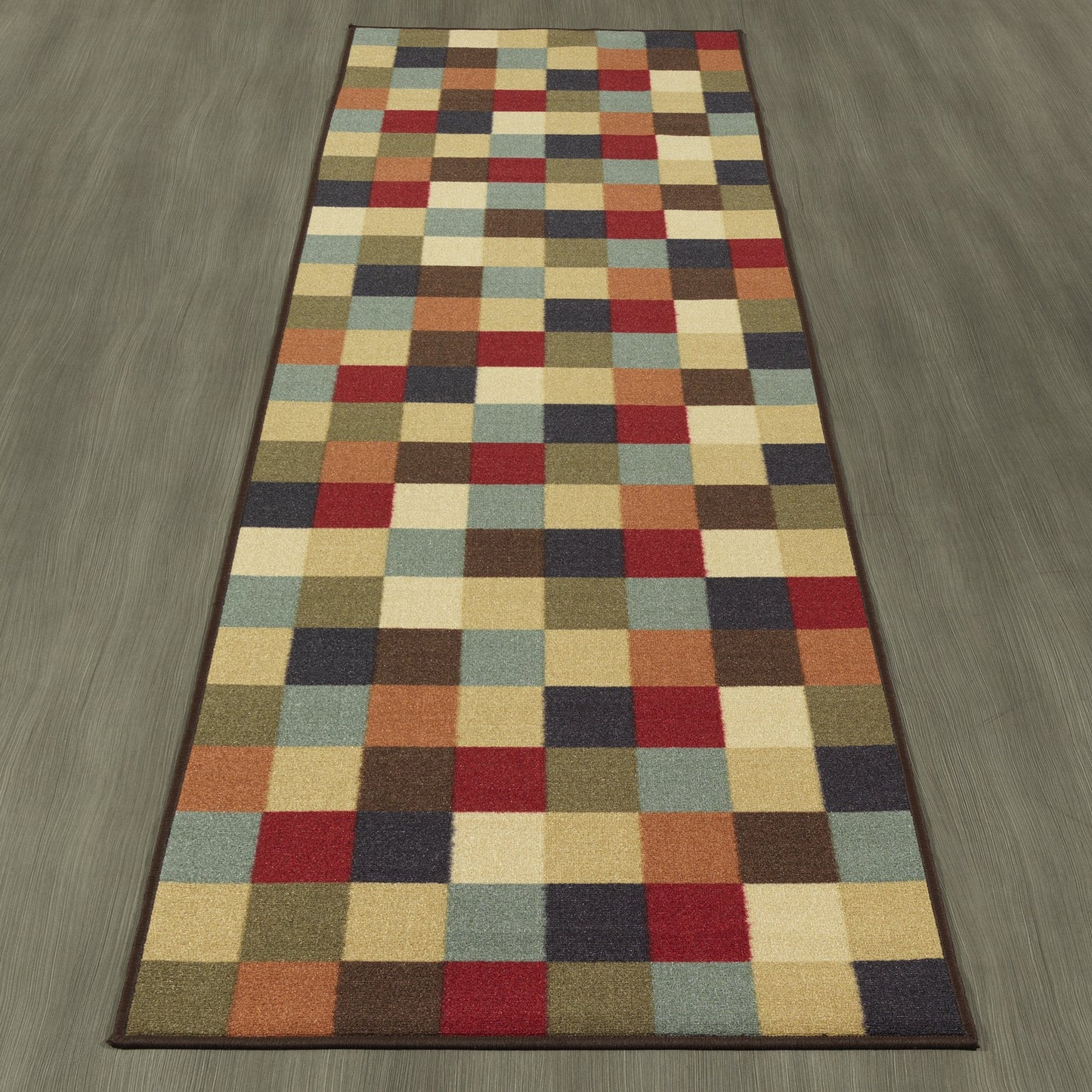 Ott nson Otto Collection Non-Slip Rubberback Abstract Geometric Design 2x5 Indoor Runner Rug, 20" x 59", Beige