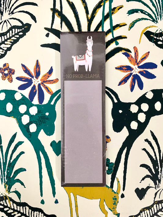 No Prob-Llama Magnetic Notepad in Navy Blue