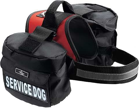 Service Dog Harness with Removable Saddle Bag and Patches
