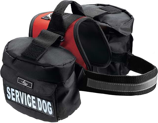 Service Dog Harness with Removable Saddle Bag and Patches