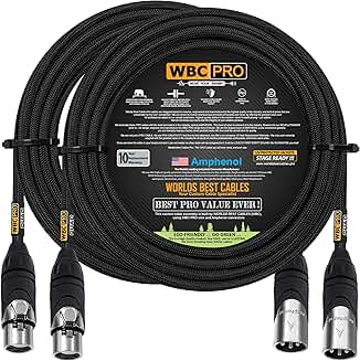 Two 50-foot ultra-silent balanced star-quad cables with XLR plugs