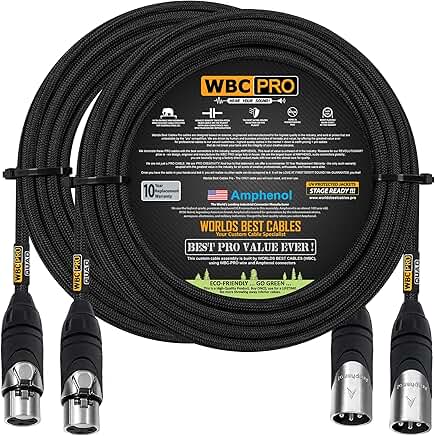 Two 50-foot ultra-silent balanced star-quad cables with XLR plugs