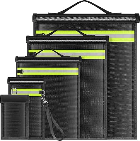 Set of 5 EMP-proof Faraday Bags for electronics