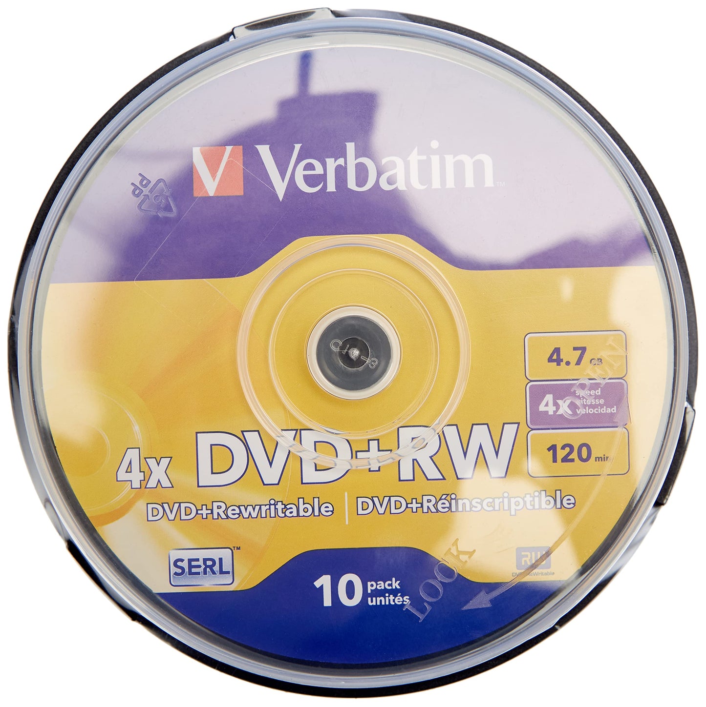 DVD+RW 4.7Gb 4X Spindle 10 No 43488 rewritable Blank DVD DVD+rw