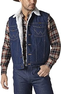 Men's Sherpa Lined Denim Vest