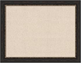 Fabric pinboard with bronze frame for wall organization