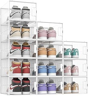 Large Pink Shoe Storage Boxes, 12 Pack