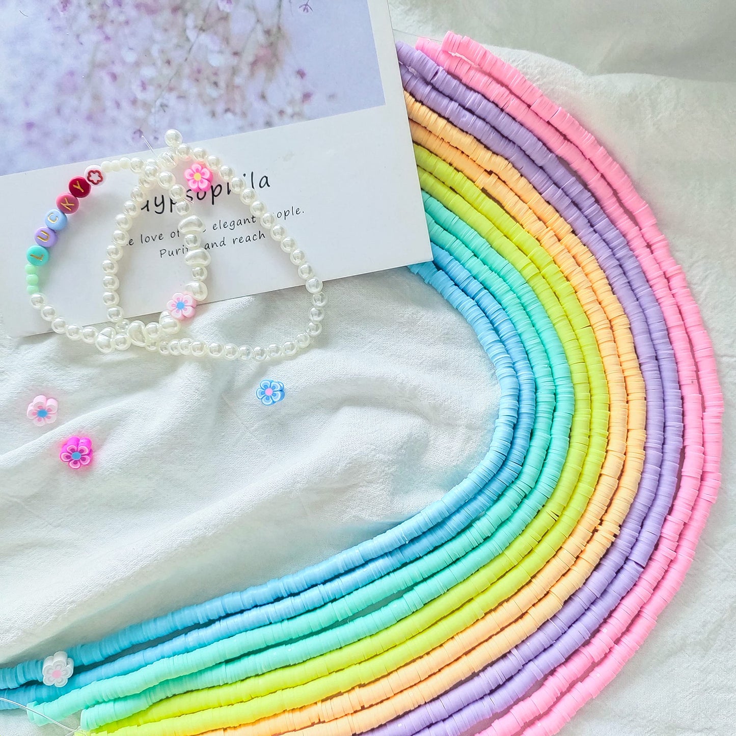 Colorful Clay Beads for Jewelry Making and Crafts