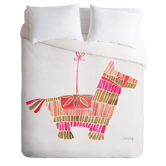 Pinata Pink and Rose Gold Cat Coquillette Comforter Set with Pillowcase(s), Twin/XL