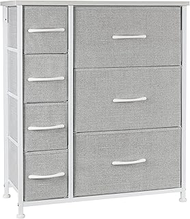 7-Drawer Fabric Storage Tower with Wooden Top