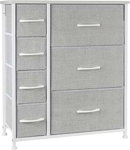 7-Drawer Fabric Storage Tower with Wooden Top