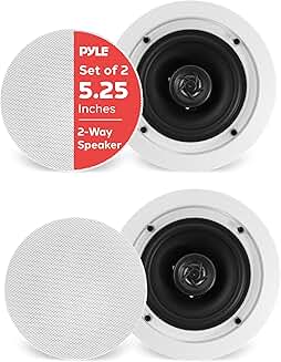 5.25-inch Flush Mount In-Wall In-Ceiling 2-Way Speaker System