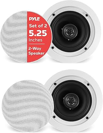 5.25-inch Flush Mount In-Wall In-Ceiling 2-Way Speaker System