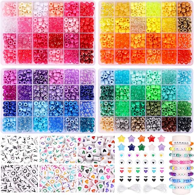 96-Color Pony Beads Kit for Jewelry and Bracelets