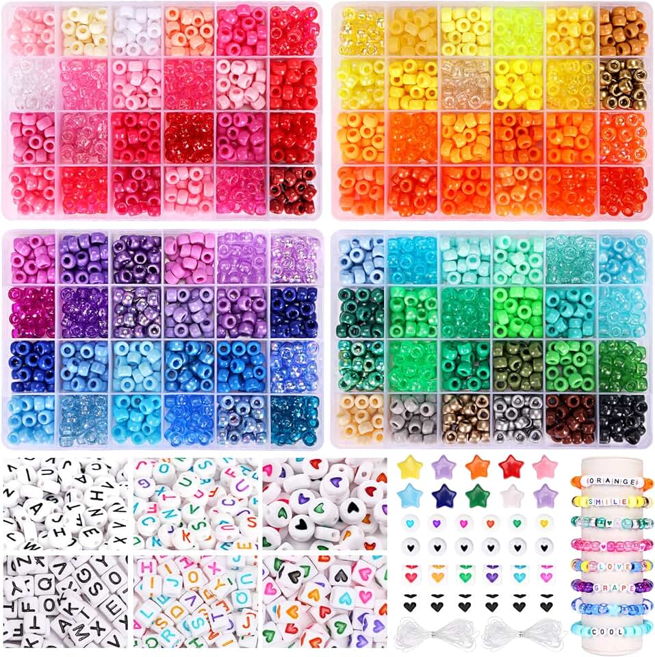 96-Color Pony Beads Kit for Jewelry and Bracelets