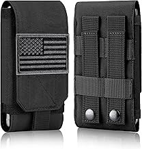 Heavy Duty Tactical Phone Holster with Flag Patch