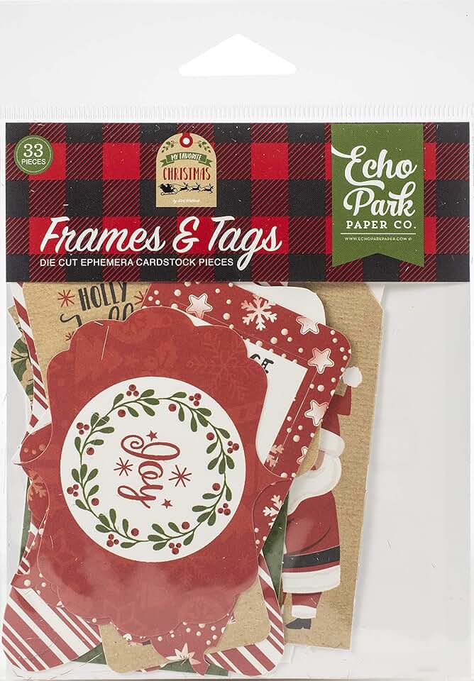 Red, green, black, chalkboard, and tan paper ephemera