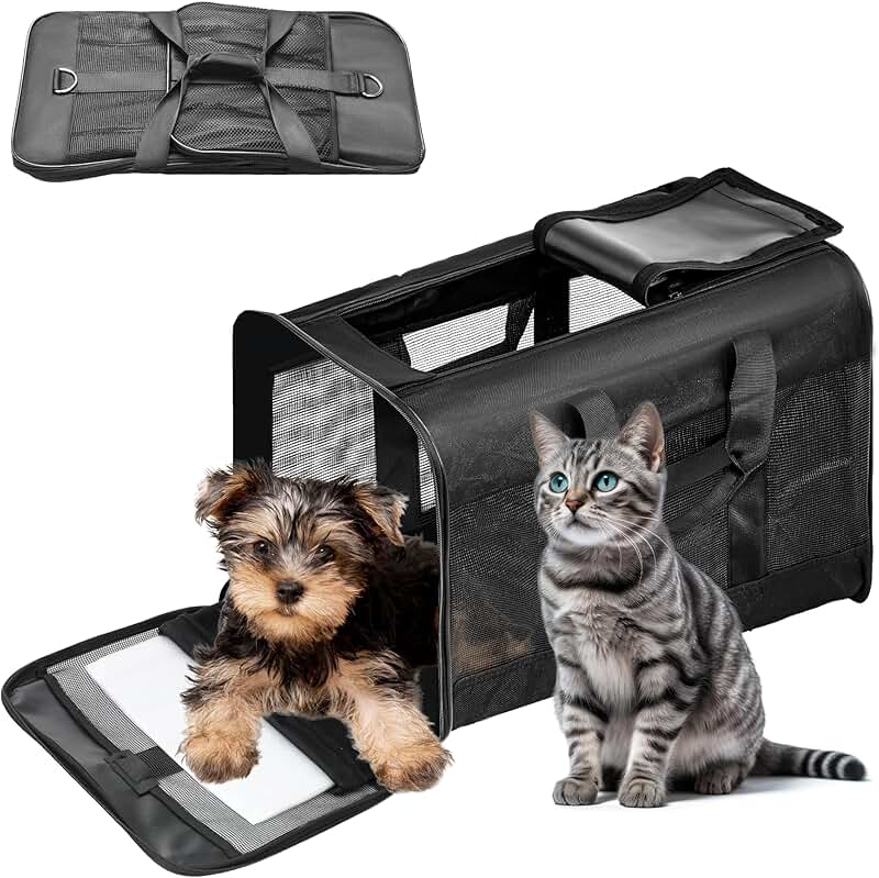 Collapsible Cat and Small Pet Carrier, 17 inches