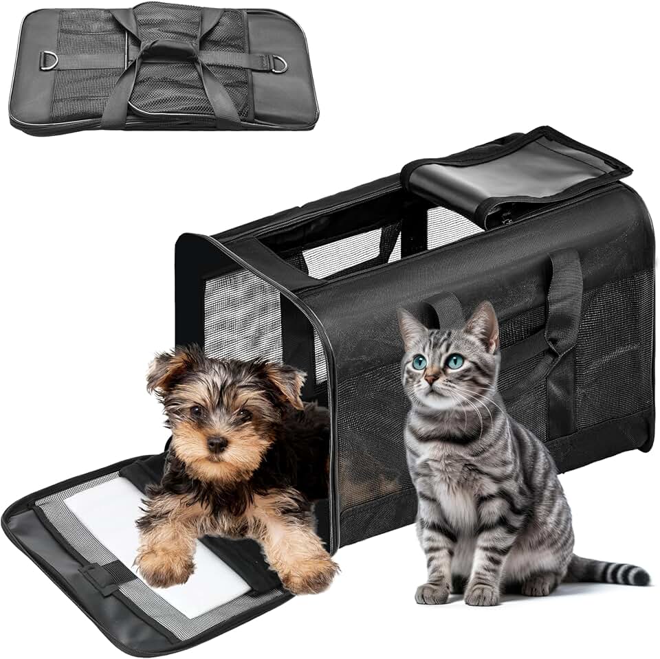 Collapsible Cat and Small Pet Carrier, 17 inches