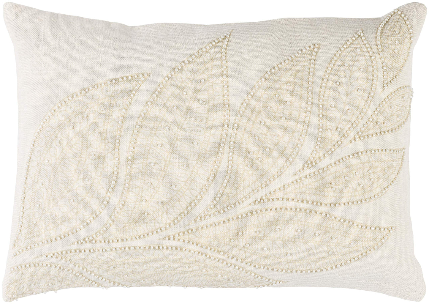 TSY002-2222D Tansy Pillow Kit, 22" x 22", Cream