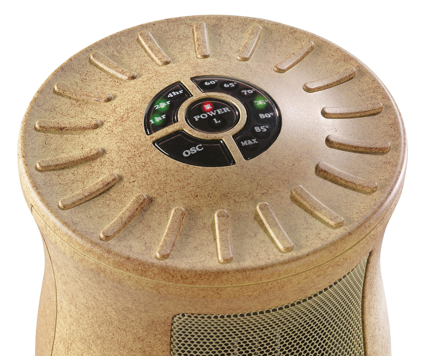 Oscillating Ceramic Designer Series Space Heater for Home with Adjustable Thermostat, Timer and 2-Speeds, 16 Inches, 1500W, Beige, 6405