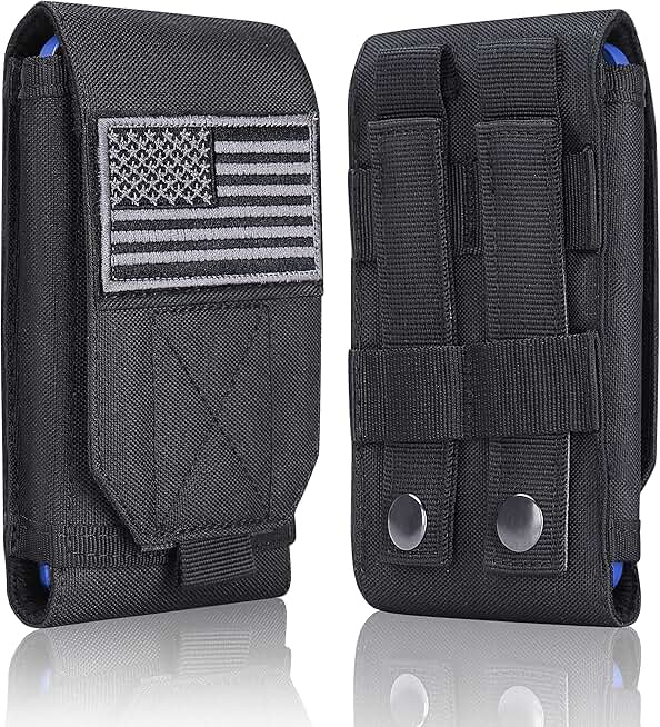 Heavy Duty Waterproof Tactical Phone Pouch with US Flag Patch