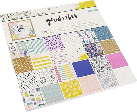 Good Vibes Paper Pad, 12x12, 24 Designs