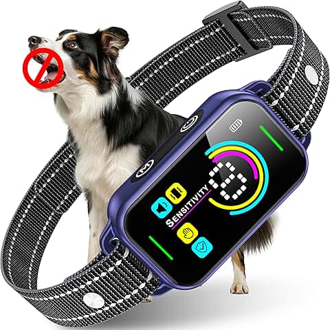Dog Bark Collar for Large Dogs with Adjustable Sensitivity