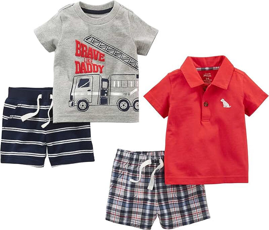 Baby Boys' 4-Piece Playwear Set