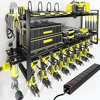 Power Tool Organizer with Charging Station and Storage