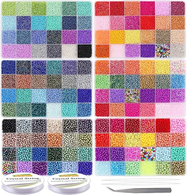 81600pcs Glass Seed Beads for Jewelry Making