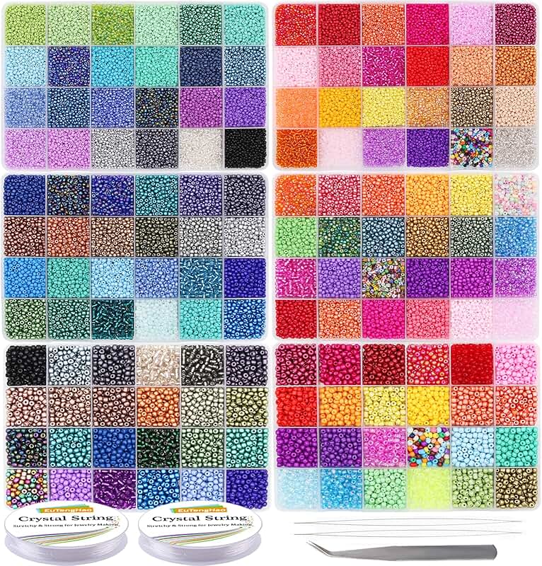 81600pcs Glass Seed Beads for Jewelry Making