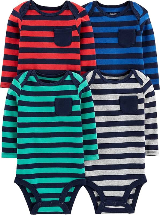 Unisex Baby Long-Sleeve Bodysuit Pack
