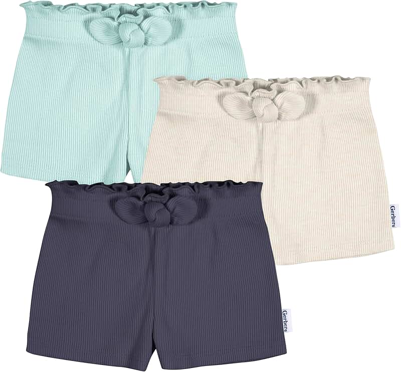 Baby Girls Toddler Knit Shorts Pack