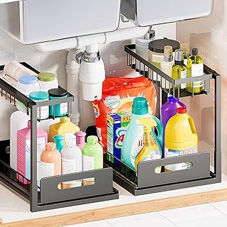 Two Pack Under Sink Storage Shelves