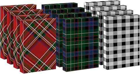 Medium Christmas Gift Boxes with Lids, 12 Pack